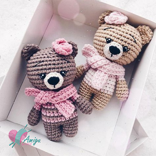 Bear keychain amigurumi – Turkish Pattern