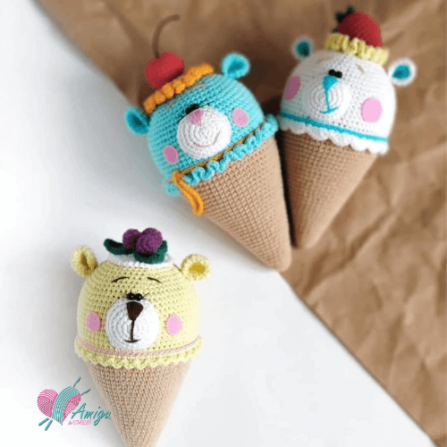 Amigurumi Ice cream bear – Chinese pattern