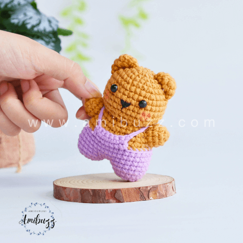 Cute Bear in Overalls Amigurumi Free Crochet Pattern