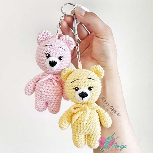 Bear keychain amigurumi – Turkish Pattern