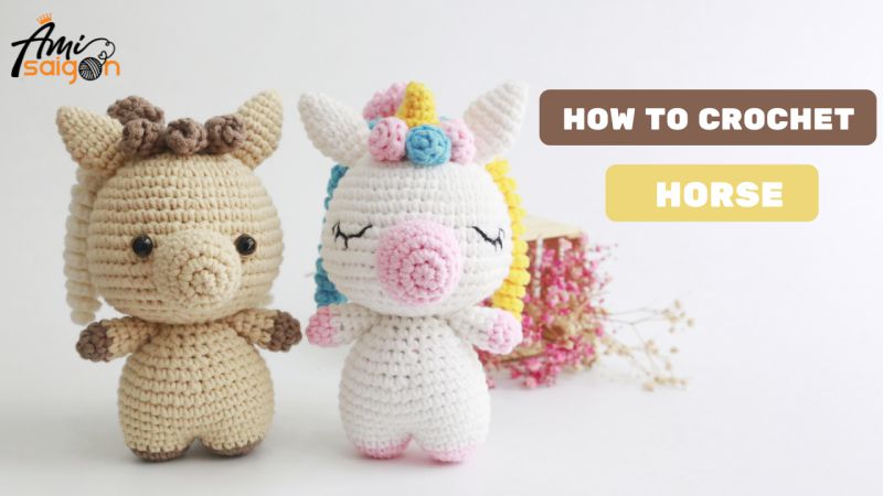 horse and unicorn free amigurumi pattern