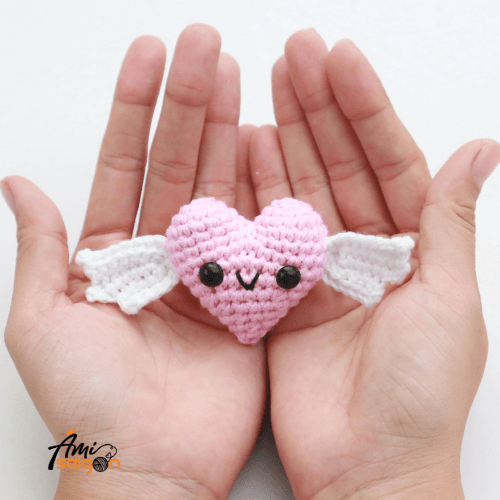 Create a heart warming gift with our crochet Angel Heart amigurumi pattern
