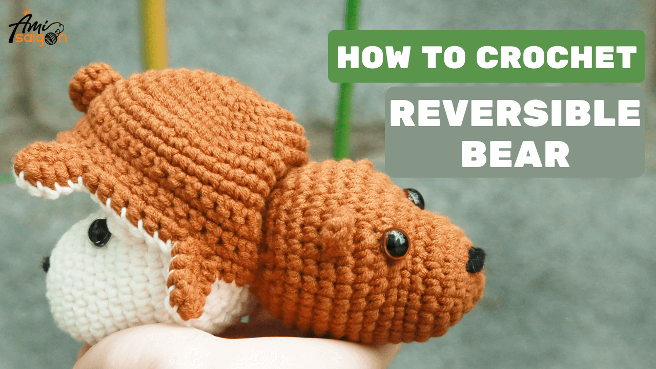 Reversible Bear amigurumi - Ice Bear & Grizz from "We Bare Bears"