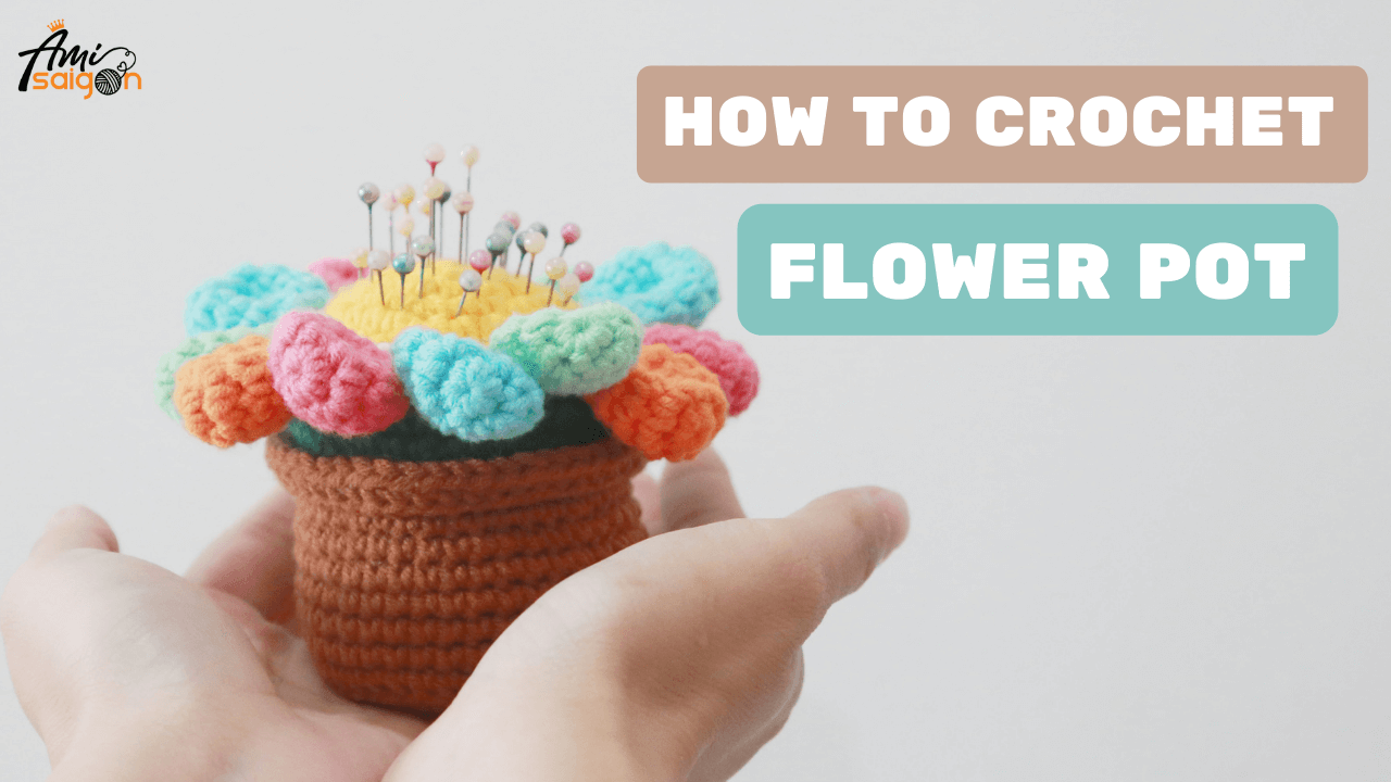 Crochet Flower Pot Amigurumi - Functional Decor and Craft Keeper!