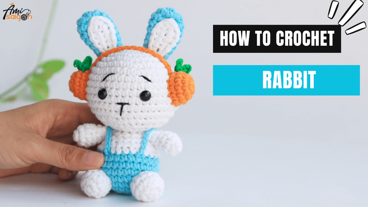 Crochet a Sweet Rabbit with Headphones - Free Video Tutorial