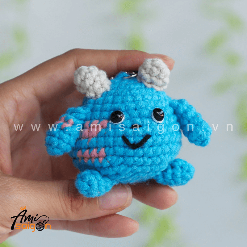 Amigurumi Sullivan Keychain Crochet pattern by AmiSaigon