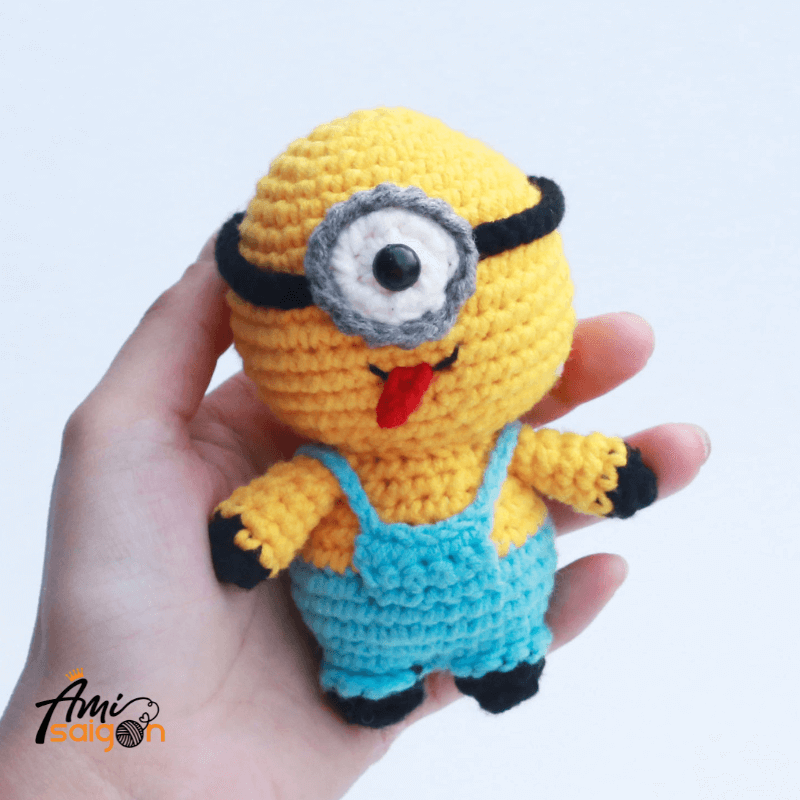 Minion đáng yêu bằng len amigurumi chart móc miễn phí (Ảnh: @amisaigonvn)