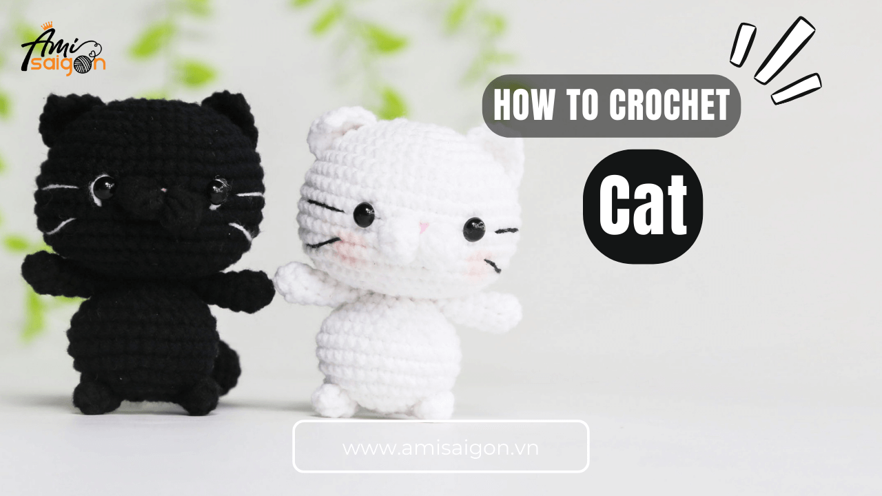 Amigurumi cat free crochet tutorial step-by-step