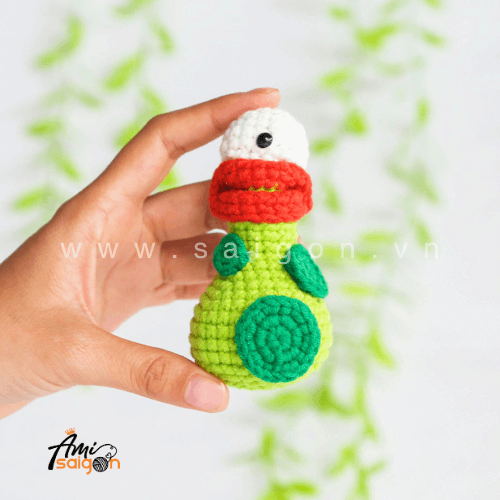 Amigurumi Green Monster with funny face free crochet pattern