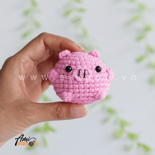 Little pig easy No-sew amigurumi – Free crochet pattern