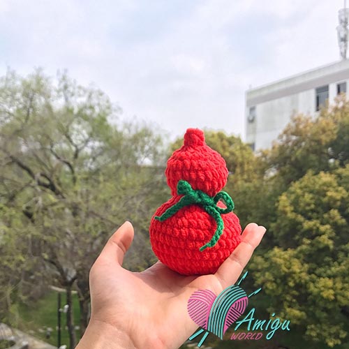 Móc khóa hồ lô bằng len