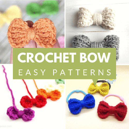 4 Easy Crochet Mini Bow Patterns for Beginners