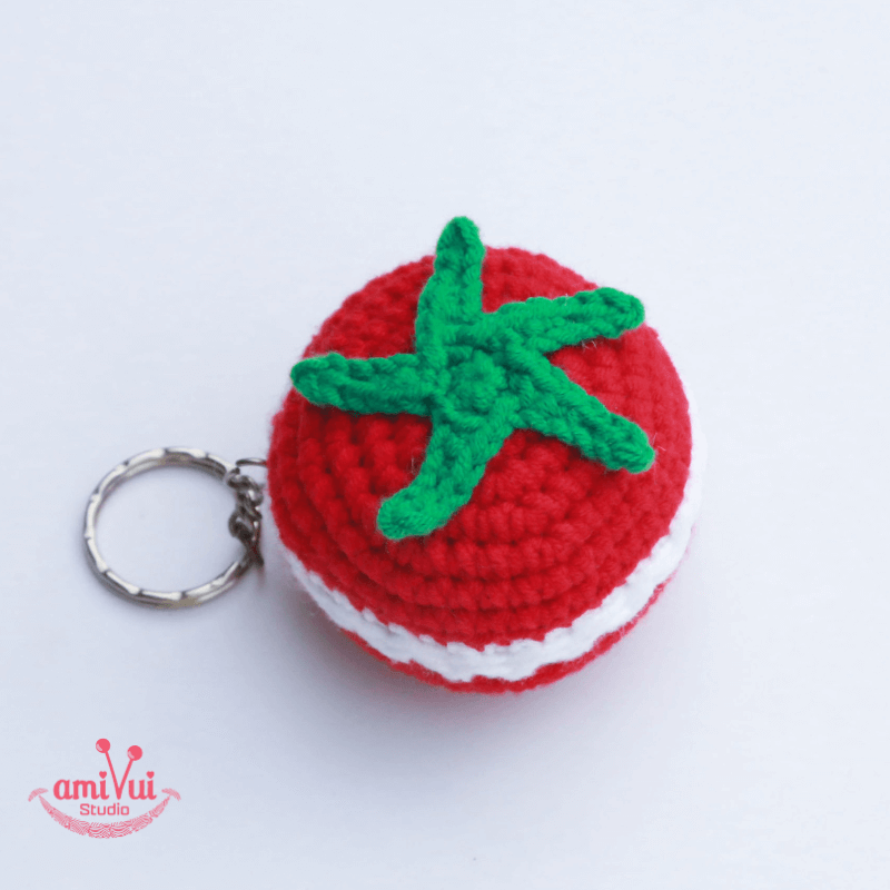 Amigurumi Tomato Keychain Crochet Pattern for Beginners