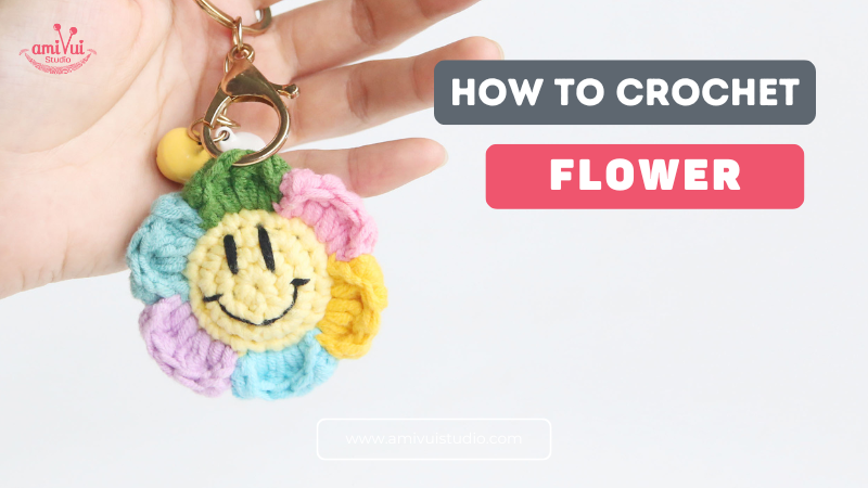 Flower Keychains Amigurumi - Easy Crochet Tutorial