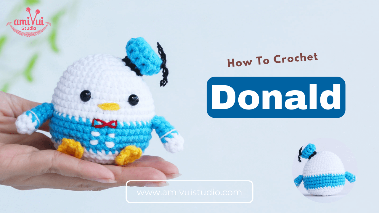 Donald duck amigurumi free crochet tutorial