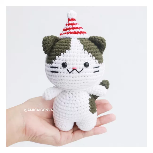 Christmas Cat V3 Amigurumi | Crochet Pattern | Amigurumi Tutorial PDF in English | AmiSaigon